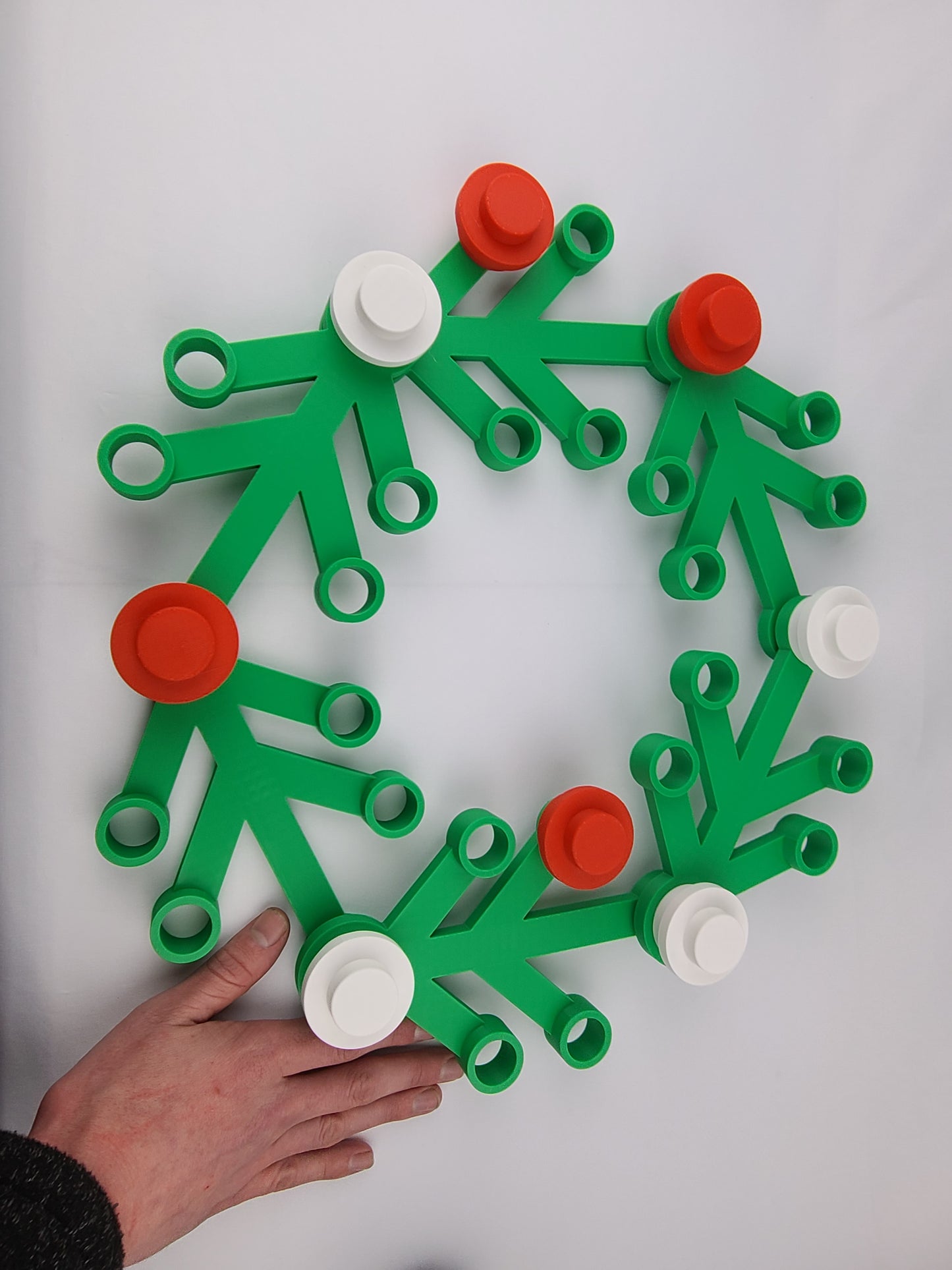 LEGO-Inspired Giant Wreath 18 x 18 inch - 3D Printed - Custom color options available!