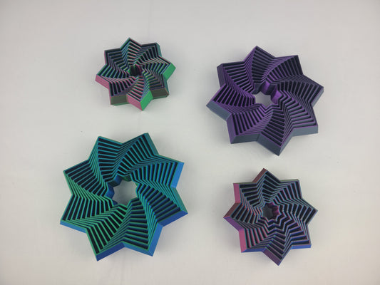 Soothing Fractal Star Fidget for Relaxation and Focus - Multicolor Options available!