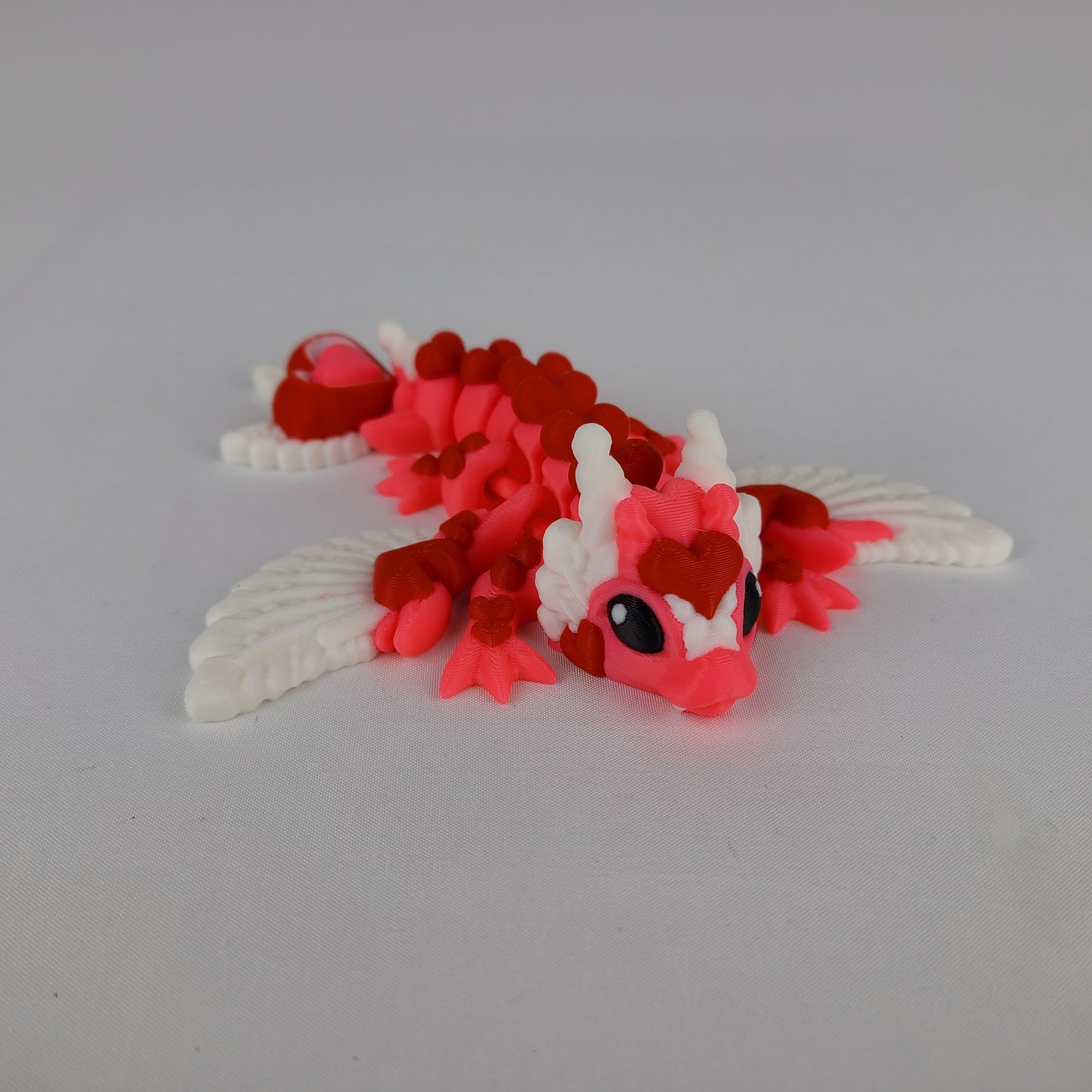 Valentines Heart Dragon Articulated and 3d printed - Multicolor