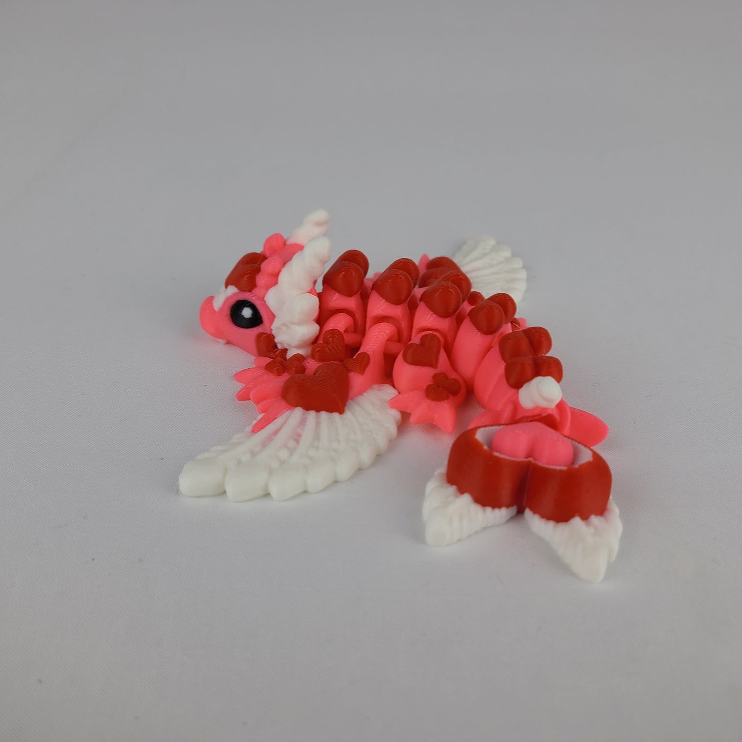 Valentines Heart Dragon Articulated and 3d printed - Multicolor