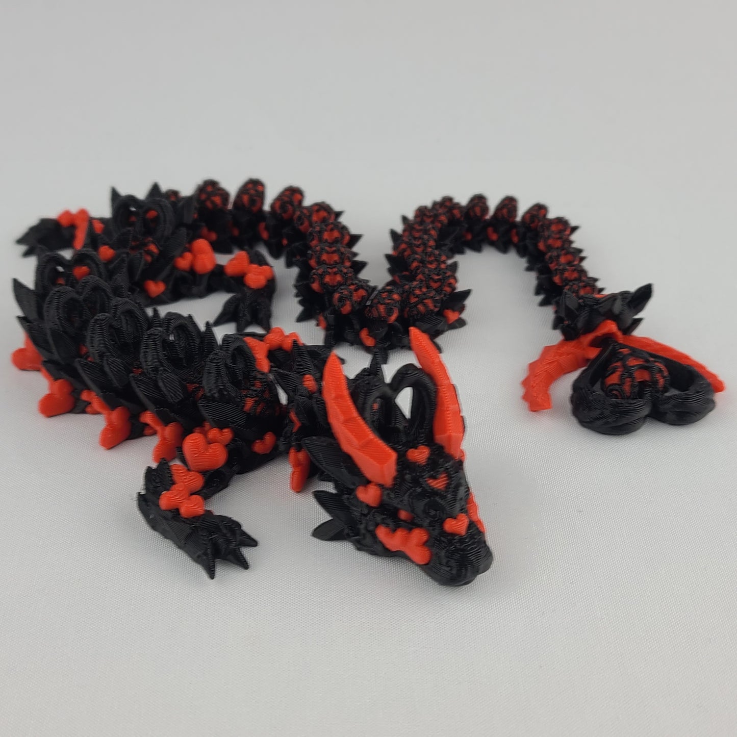 Valentines Dark Heart Dragon Articulated and 3d printed