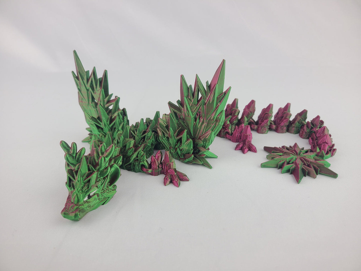 Winged Winter Dragon Articulated and 3d printed - Multicolor and free US shipping!